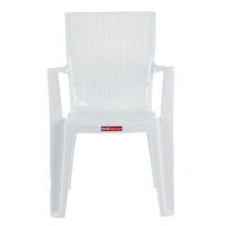 Chair table PLASTIC POLYPROPYLYNE GIAVA ARMCHIAR WHITE Outdoor furniture Garden decoration accessories โต๊ะ เก้าอี้ เก้า