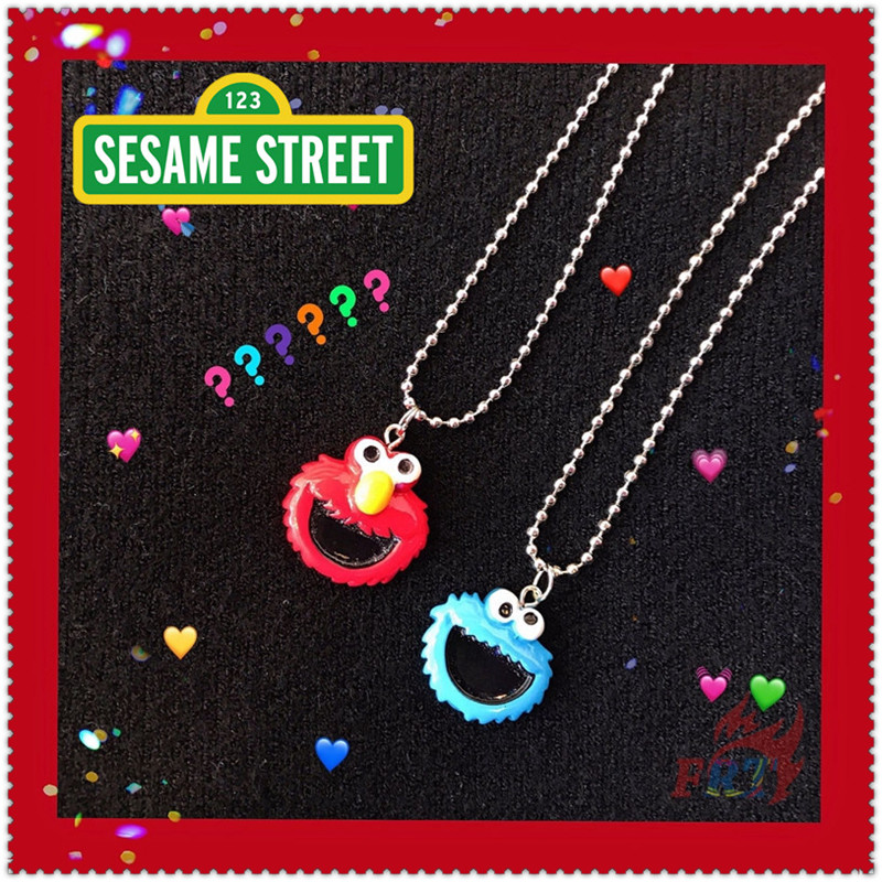 สร้อยคอ พร้อมจี้การ์ตูน S.esame S.treet เอลโม่ คุกกี้มอนสเตอร์ 1 ชิ้น เครื่องประดับสร้อยคอ เหมาะเป็น