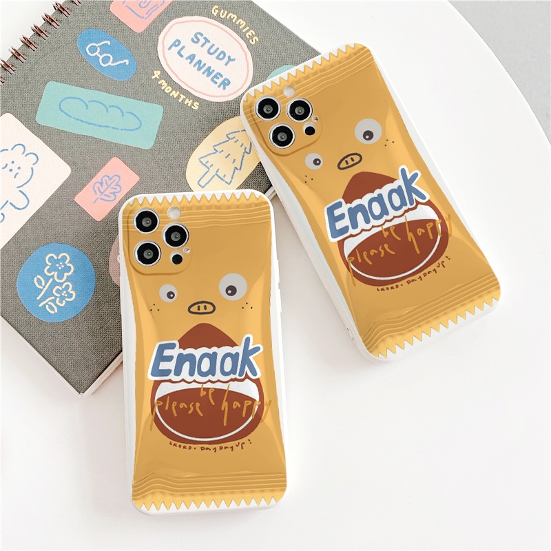 เคส iphone สีลูกกวาด Enaak พร้อมพื้นหลังเรียบสําหรับ iphone 6/6splus/7/7plus/8/8plus/x/xr/xs/11/12/1