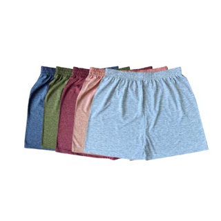 Boxer Shorts กางเกงบ็อกเซอร์ สีพื้น ผ้านุ่ม สบาย (ใส่ได้ทั้งผู้ชายและผู้หญิง)