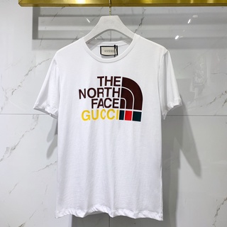 TNF Gucc1 เสื้อยืดคอกลมแขนสั้นพิมพ์ลายสําหรับผู้ชาย