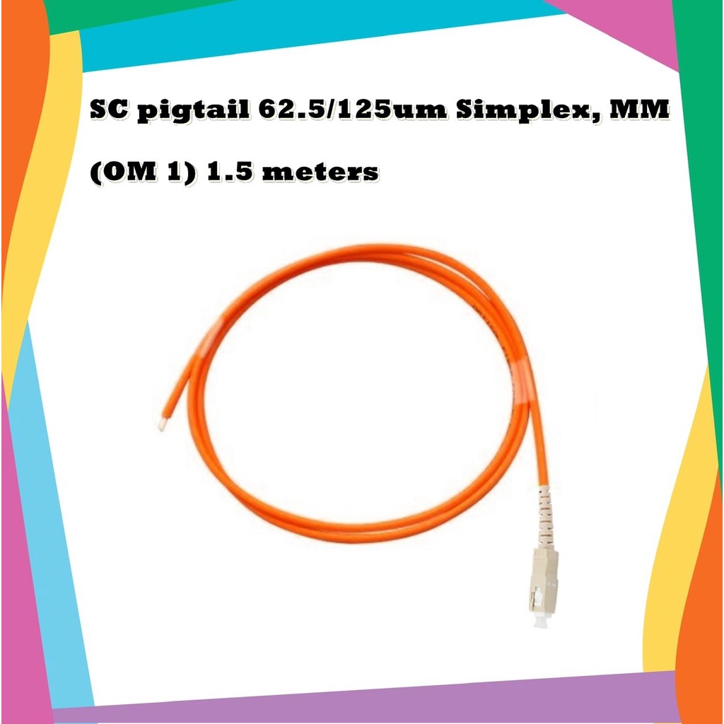 SC pigtail 62.5/125um Simplex, MM 1.5 meters