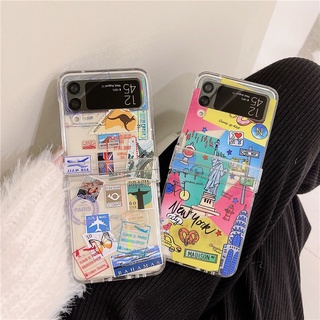 ใหม่ เคสโทรศัพท์มือถือ PC แข็ง แบบใส กันกระแทก สําหรับ Samsung Galaxy Z Flip 4 5G Z Flip 3