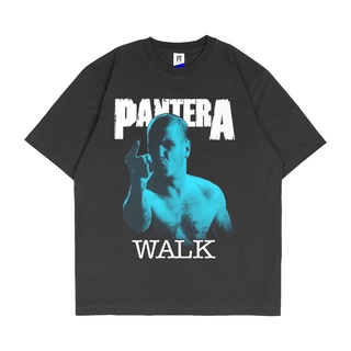 oversize T-shirt Pantera เสื้อยืดลําลอง แขนสั้น พิมพ์ลาย WALK พรีเมี่ยม สไตล์วินเทจ สําหรับผู้ชาย S-5XL