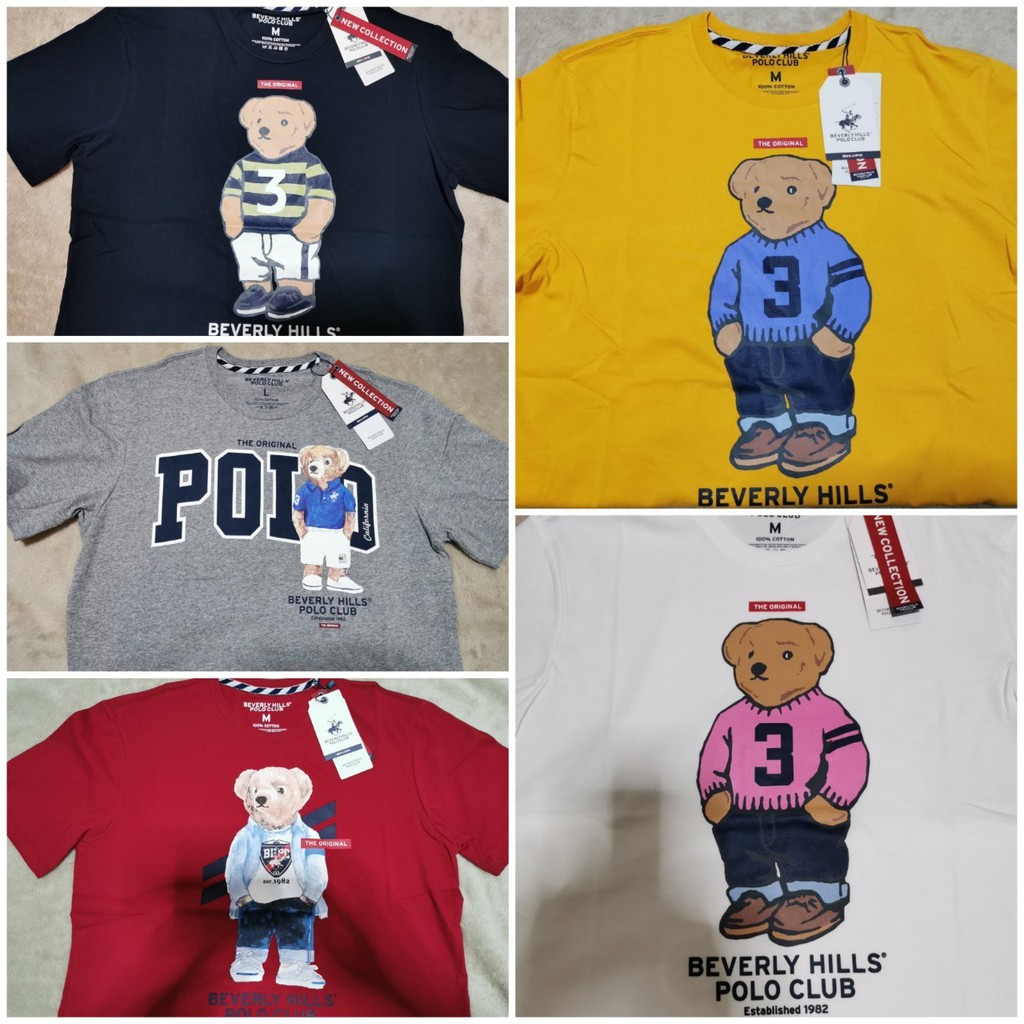 เสื้อยืด POLO เสื้อหมี Polo Ralph Lauren รุ่น Polo Bear (Size M, L,XL) ของแท้ 100%