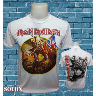 เสื้อวง IRON MAIDEN วงร็อค ไม่มีตะเข็บข้าง คอฟิต ป้ายUS เสื้อวินเทจ เสื้อทัวร์ วงดนตรีร็อคต่างประเทศ