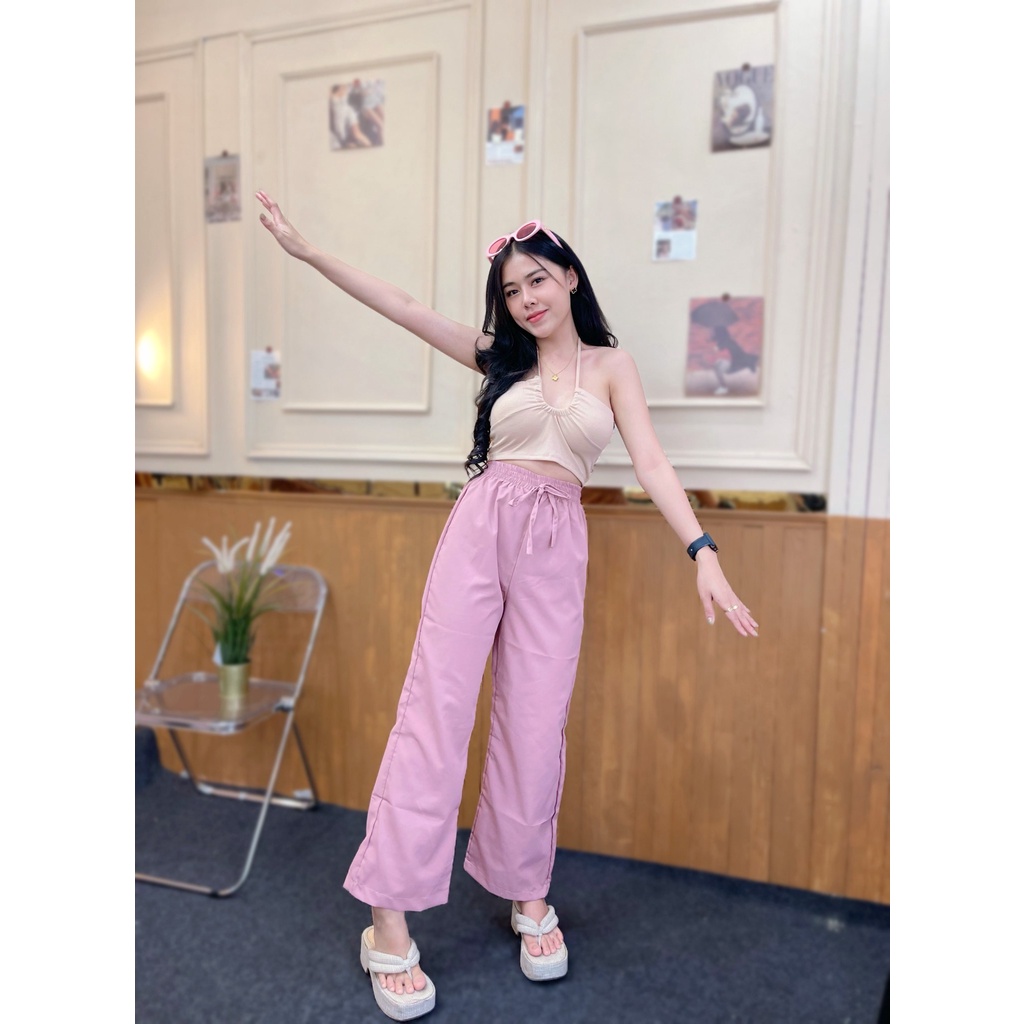 🌈SpinnyHouse🌈 สายเดี่ยว คล้องคอ เสื้อไปทะเล ‼️นางแบบใส่ในค้าจริง‼️ ผ้าร่อง น่ารักมากแม่ 🌈 รุ่น กุ๊งกิ๊ง L202D - รูปที่ 2