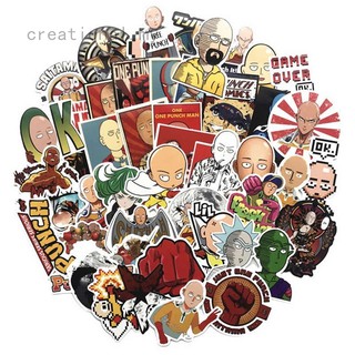 สติ๊กเกอร์ลาย Anime One Punch Man Saitama Series สำหรับโน๊ตบุ๊ค 50 ชิ้น