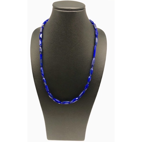 100% Natural Lapis Lazuli Tube Faceted Necklace / Top Quality Lapis / Beautiful Royal Blue Lapis Lazuli Necklace Jewel.