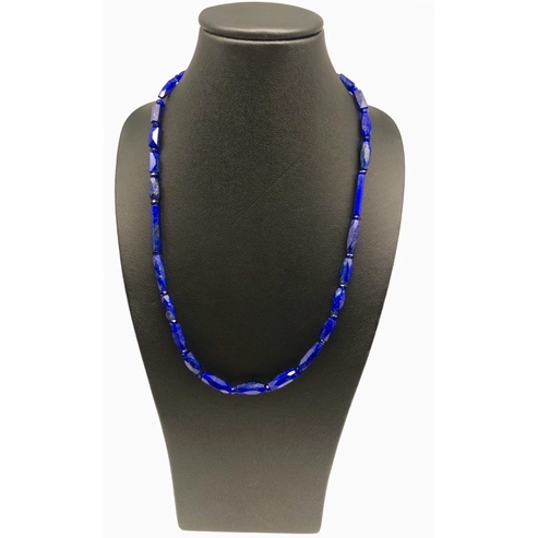 100% Natural Lapis Lazuli Tube Faceted Necklace / Top Quality Lapis / Beautiful Royal Blue Lapis Laz