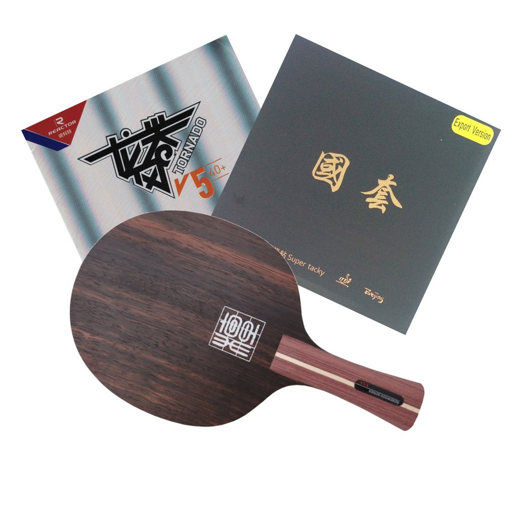 Pingpongsport ไม้ปิงปอง XVT Ebenholz 7 + ยางปิงปอง Reactor Tornado V5 40+ +  ยางปิงปอง Tuttle Beijin