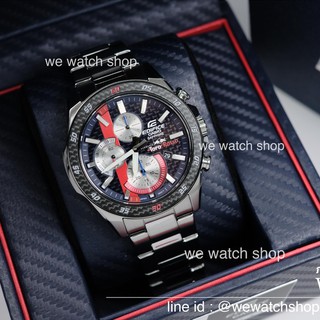 EDIFICE ของแท้ CMG รุ่น EFR-S567TR-2ADR สายสแตนเลส สีเงิน จอดำ แดง รับประกันศูนย์ CMG