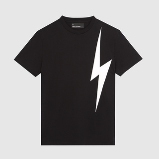 เสื้อยืดผ้าฝ้ายพิมพ์ลายแฟชั่น[Lightning Series] เสื้อยืดแขนสั้น พิมพ์ลาย NEIL BARRETT Neo Bennett แฟชั่นฤดูใบไม้ผลิ และฤ