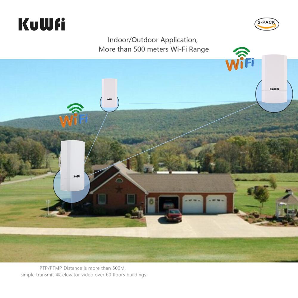KuWfi Router 1KM 300Mbps Wireless Router Outdoor&Indoor CPE Router Kit ...
