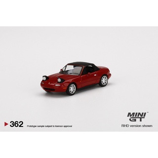 MINI GT 1/64 No.362 Eunos Roadster Classic Red (RHD) Headlight Up / Soft Top