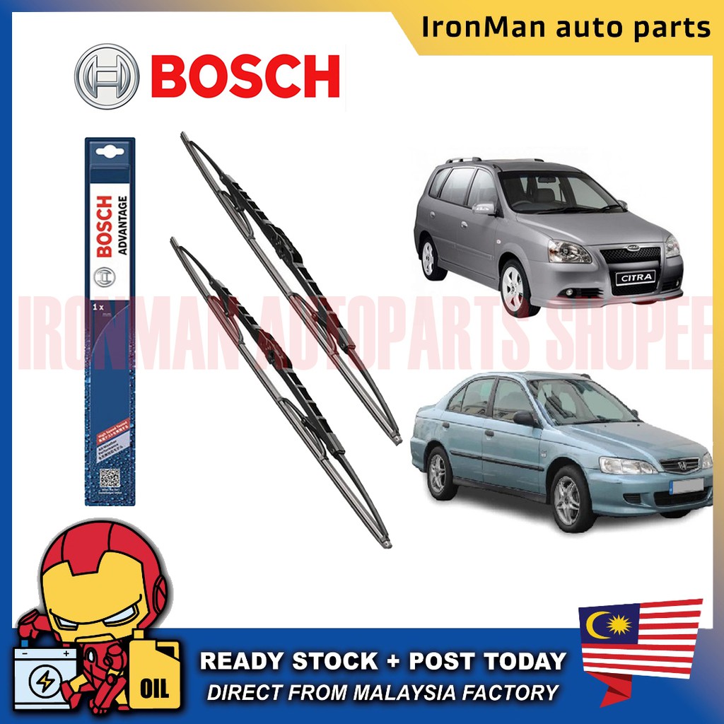 BOSCH AUTOMOTIVE CAR WINDSCREEN WIPER HONDA ACCORD 1990-2002 NAZA CITRA ADVANTAGE WIPER BLADE (19+24