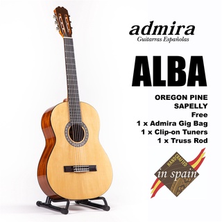 กีตาร์คลาสสิก Admira รุ่น ALBA (Oregon Pine / Sapele) พร้อมกระเป๋า+Tuner