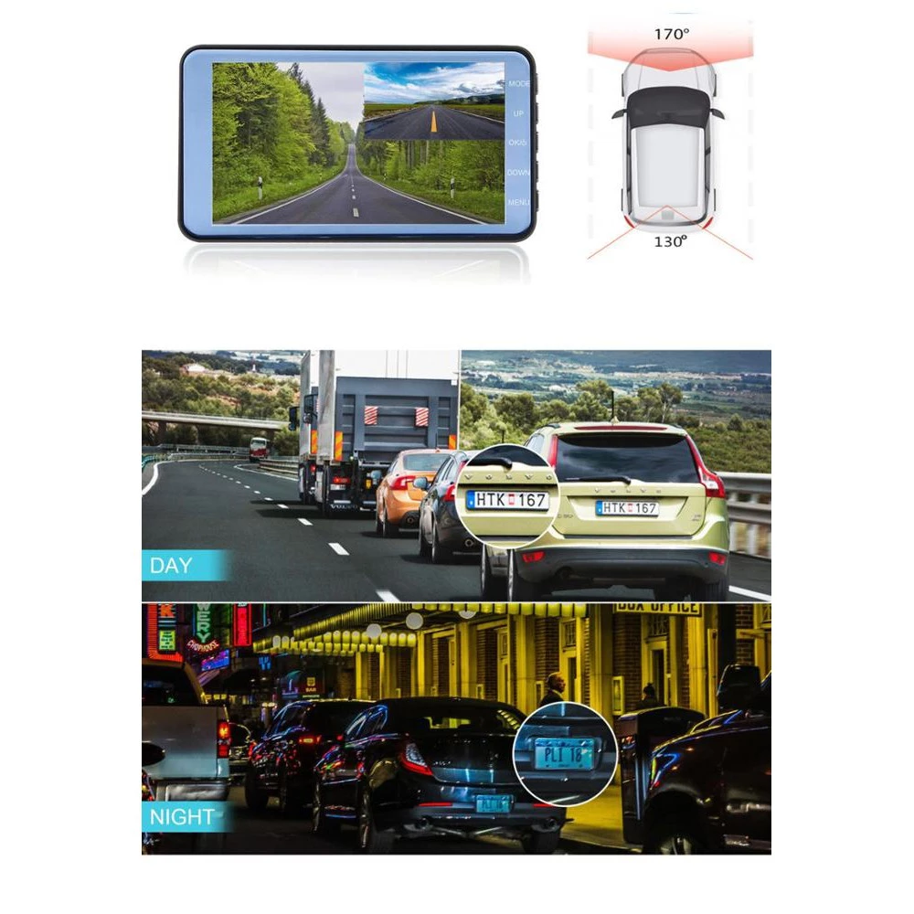 กล้องติดรถยนต์หน้าหลัง รุ่น A10 - Full HD 1080P ชัดทั้งกลางวันกลางคืน car camera thumbnail 8