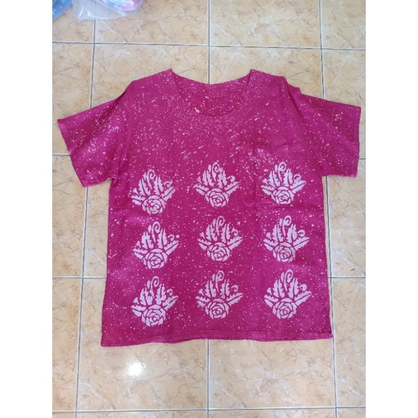 เสื้อแม่บ้านอก44 ปั้มเทียนสีไม่ตก คอกลมสามารถเลือกสีได้