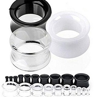 SKYSTAR_1Pair Silicone Flesh Tunnel Double Flared Saddle Ear Plug Gauge Unisex Piercing