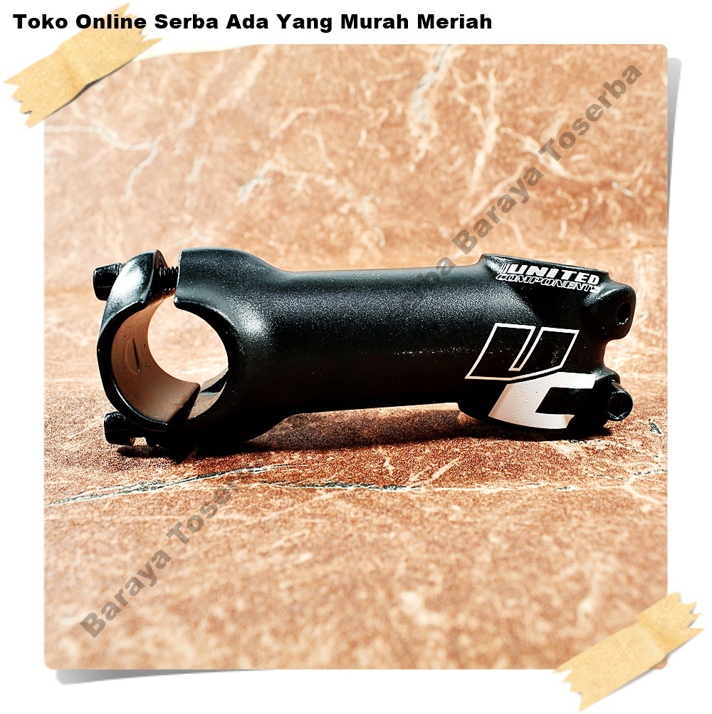 Hitam United MTB D120 Stem ขนาด 28.6 - 25.4 9CM สีดําสีโลหะผสม STD วัสดุความยาว 9 ซม.