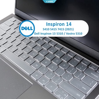 ฟิล์มซิลิโคน ป้องกันฝุ่น กันน้ํา สําหรับแป้นพิมพ์แล็ปท็อป 14 นิ้ว Dell Inspiron 14 5410 5415 7415 2021 Inspiron 13 5310 Vostro 5310 [CAN]