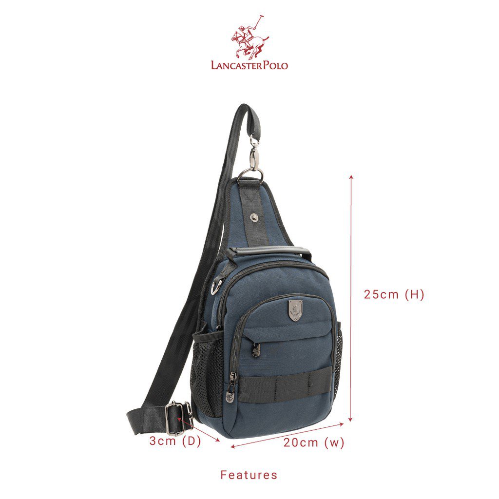 Lancaster Polo Unisex Sling Backpack Chest Shoulder Crossbody Bag Waterproof Hiking Daypack Small PBC 0924 eZ2k fow3sg 2kj ThaiPick