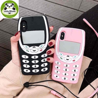 ( Nokia ) เคสโทรศัพท์มือถือ ซิลิโคน ลายน่ารัก 3 มิติ พร้อมสายคล้อง แฟชั่น สําหรับ IPhone 13 Pro Max 12 11 Pro Max XR X XS Max SE2020 8 7 6S 6 Plus