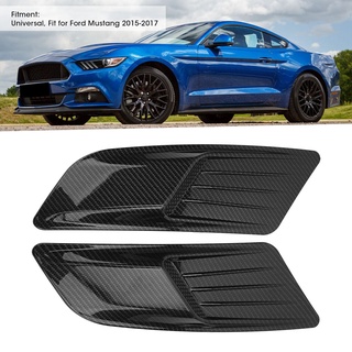 Alabama327 ฝาครอบช่องระบายอากาศฝากระโปรงหน้า คาร์บอนไฟเบอร์ สําหรับ Ford Mustang 2015‐2017