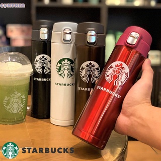 Starbucks กระติกน้ําร้อนสเตนเลส กันรั่ว สําหรับเล่นกีฬากลางแจ้ง