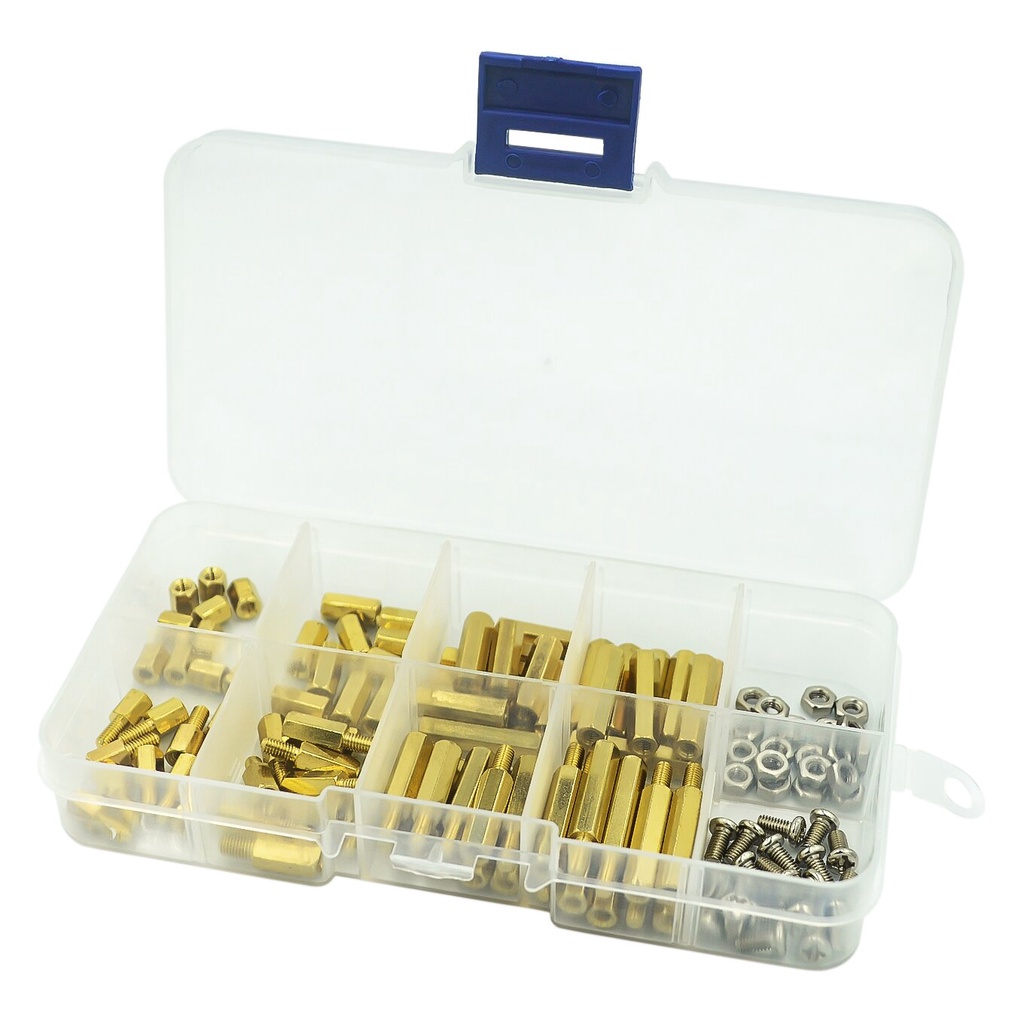 120 ชิ ้ น M3 ทองเหลือง Standoff Spacer PCB Board Hex สกรู Nut Assortment ชุดหญิง-หญิง Spacers ชาย-หญิง Spacers