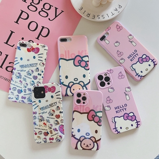 Iphone 11 X 12promax กรณี น่ารัก Hello Kitty ฟิล์มด้านหน้า IMD อ่อนนุ่ม TPU + พีซี กรณี เคสโทรศัพท์สำหรับการป้องกันแบบรวมทุกอย่างสำหรับ IPhone XS XR