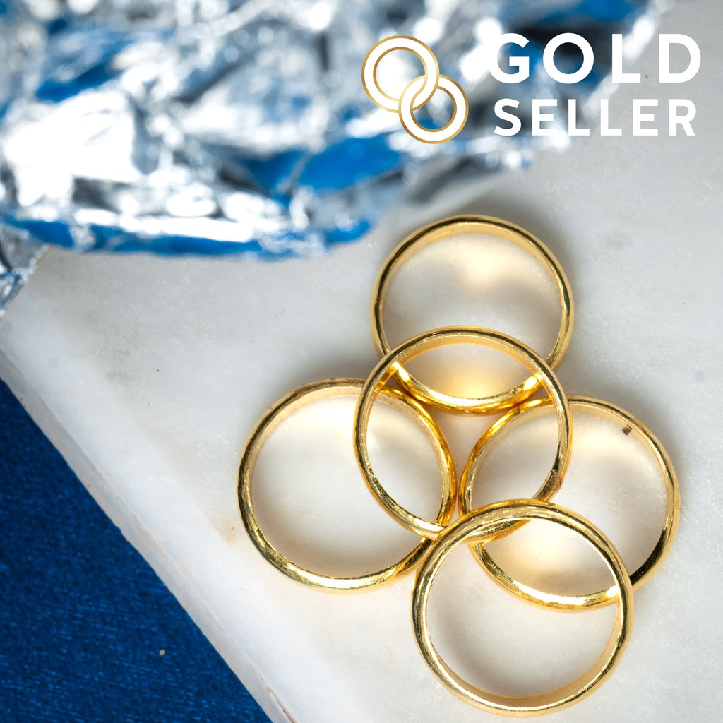 Goldseller แหวนทอง ลายเกลี้ยง ครึ่งสลึง ทองคำแท้ 96.5%