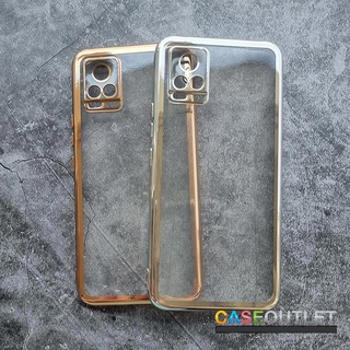 เคส Vivo V20 Pro V20pro Tpu ใส เสริมมุม กันกล้อง คลุมเลนส์ กันตก ขอบเงา ขอบเงิน ขอบทอง โครเมียม