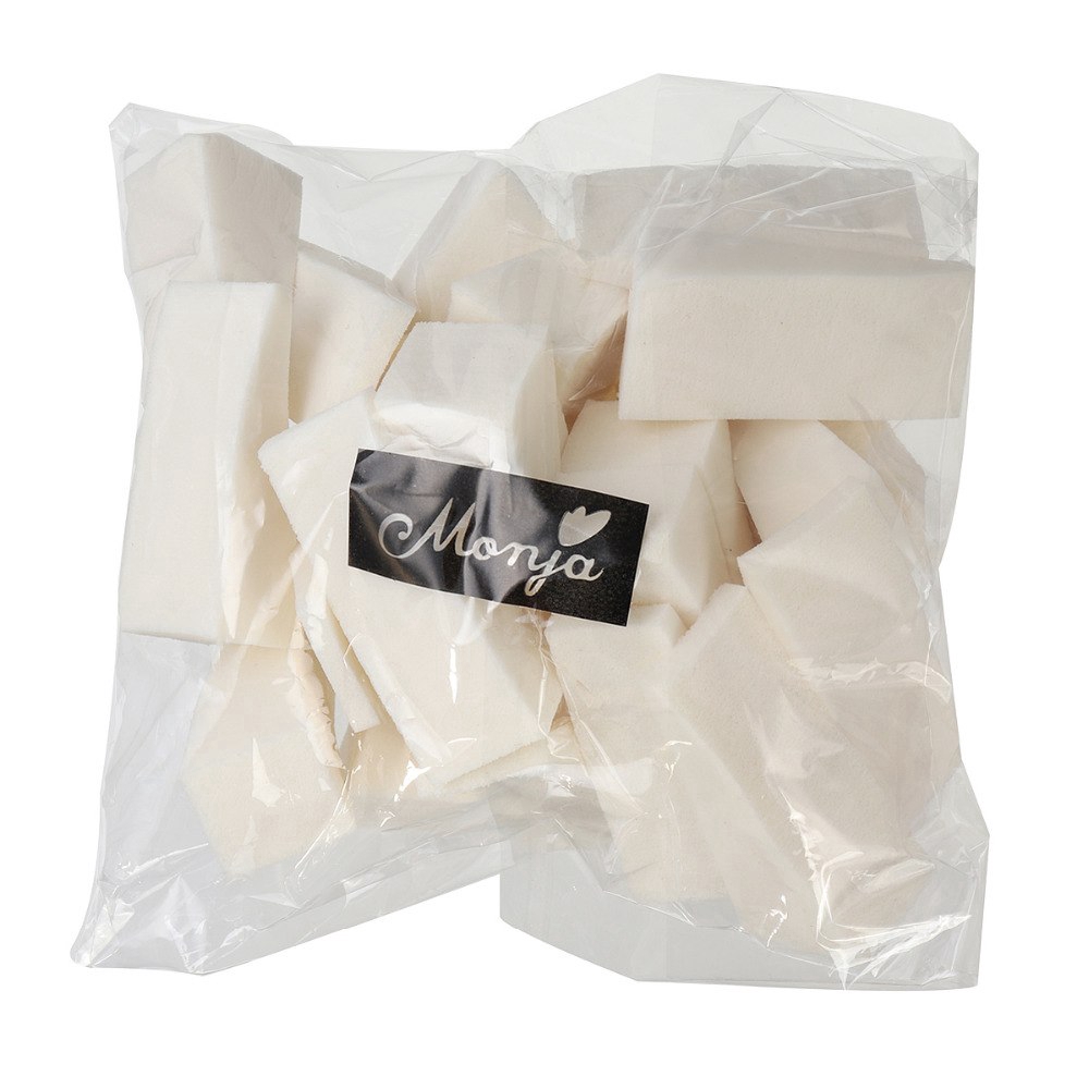 Monja ฟองน้ํานุ่ม ทรงสามเหลี่ยม สีขาว สําหรับทําเล็บเจล UV 24 ชิ้น - รูปที่ 5