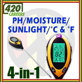 [ส่งไว] เครื่องวัดค่าดิน Soil test 4 in 1 ดิจิตอลดินความชื้น Meter PH Meter อุณหภูมิแสงแดดทดสอบ ที่วัดค่าดิน Tester