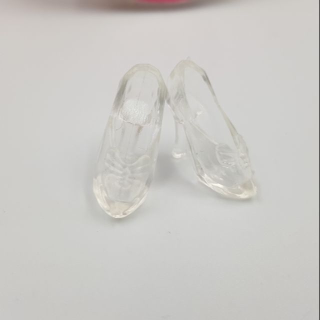 1 คู่ สีขาวใส รองเท้าแก้วเจ้าหญิง Disney ซินเดอเรลล่า(รองเท้าบาร์บี้)