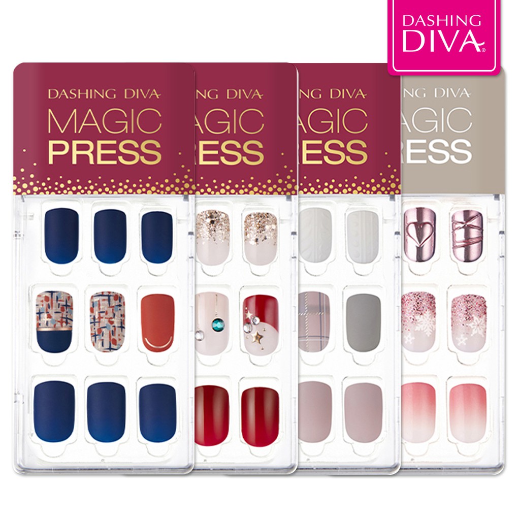 [พร้อมส่ง] Dashing Diva Magic Press MDR539-MDR585 1เซต มี 30เล็บ