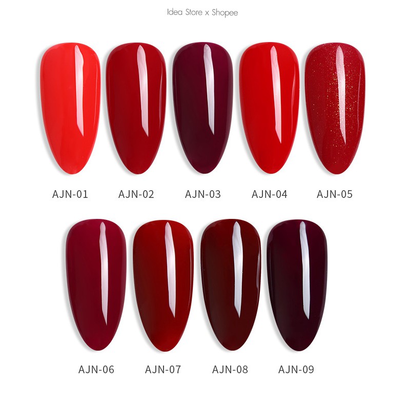สีเจล สีทาเล็บเจล AS ( รหัส AJN ) สีแดง 9 เฉด 15ml รูปที่ 3