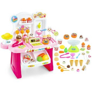 Worktoys ร้านขายไอศครีม Mini Market Icecream set (pink)