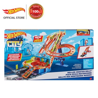 Hot Wheels City Roller Coaster Rally Playset ฮอตวีลซิตี้ ชุดรางรถไฟเหาะ (HDP04 CH)