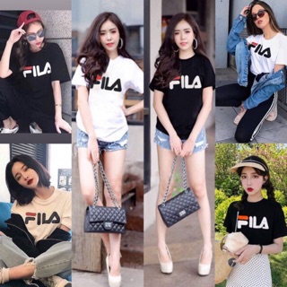 TS001 เสื้อยืดสกรีนลายFILA