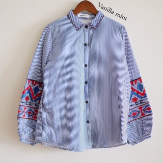 เสื้อเชิ้ตผ้าดี มีซับใน งานดีมาก Vanilla Mint