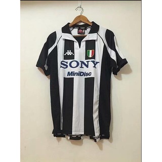 เสื้อกีฬาแขนสั้น ลายทีมชาติฟุตบอล Juventus 97 98 ชุดเหย้า คุณภาพสูง สไตล์เรโทร สําหรับผู้ชาย