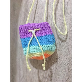 กระเป๋าสะพายข้าง กระเป๋าถัก handmade