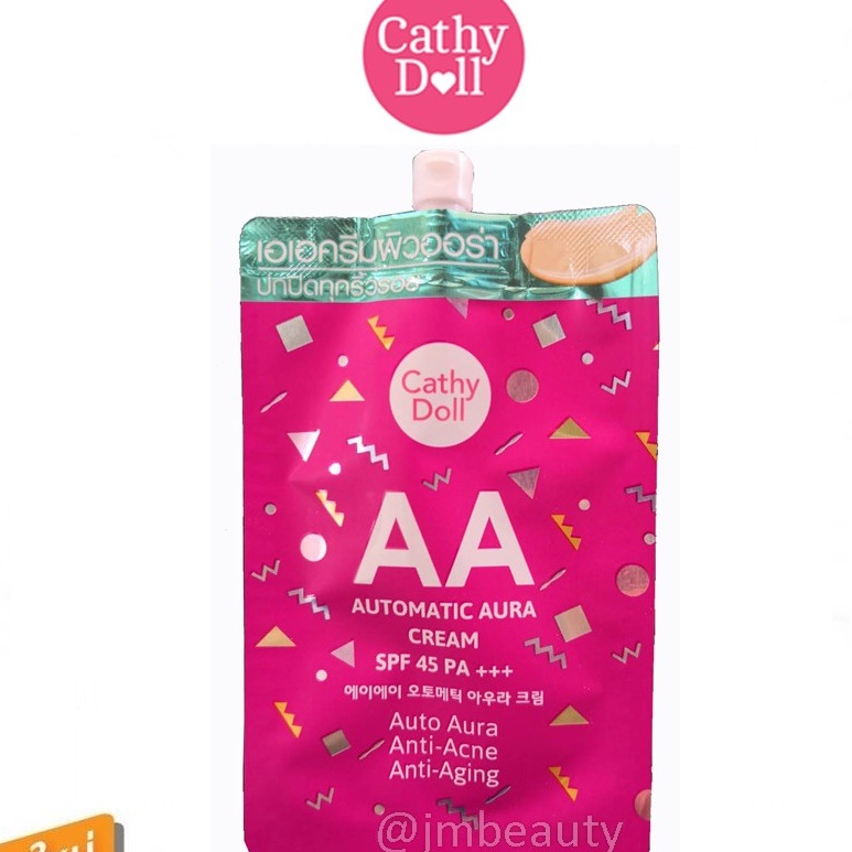 (แท้) Cathy Doll AA Automatic Cream SPF45 PA+++ เคทีดอลล์ เอเอ ออโต้เมติก ออร่าครีม ฝาหมุน