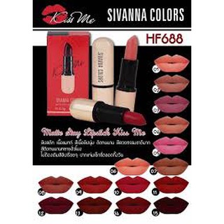 Sivanna Colors Matte Stay lipstick Kiss Me ซีเวียน่า ลิปเนื้อแมท ลิปสติกเนื้อแมท