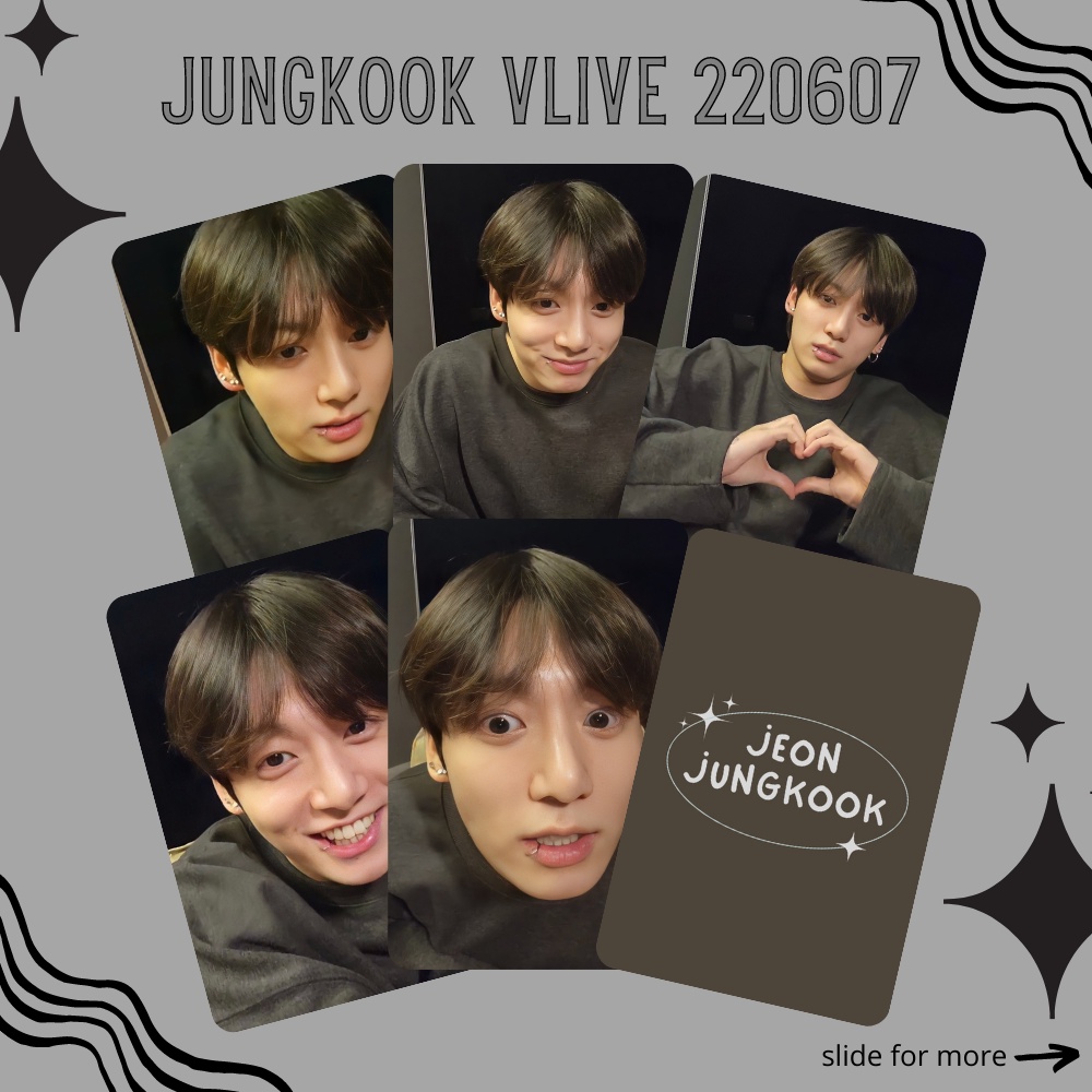 [UNOFFICIAL] BTS JUNGKOOK VLIVE PC DECO PHOTOCARD SET