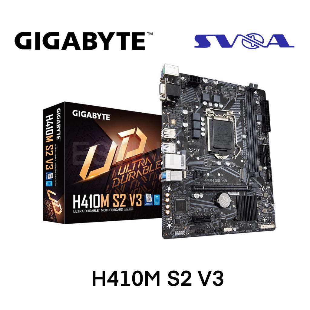 Mainboard(เมนบอร์ด) 1200 GIGABYTE H410M S2 V3 ของใหม่ประกัน 3ปี