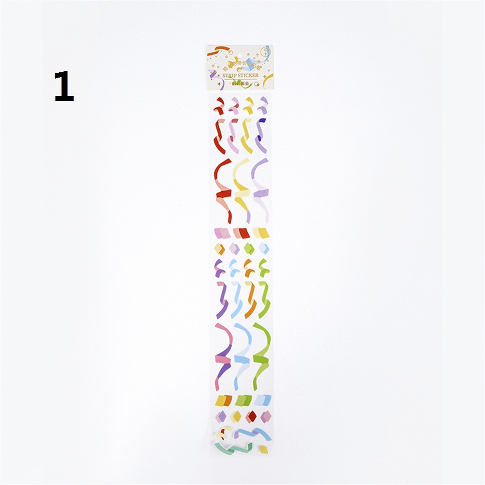 1Pcs Ribbon Series Long Strip Stickers Ribbon Photo Album Decoration ...